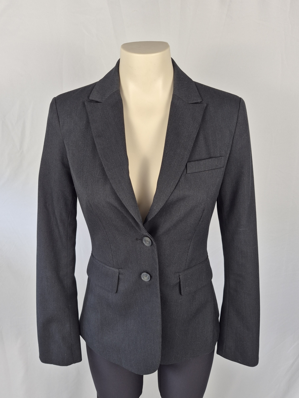 Mexx Women's Dark Gray Tailored Two-Button Blazer